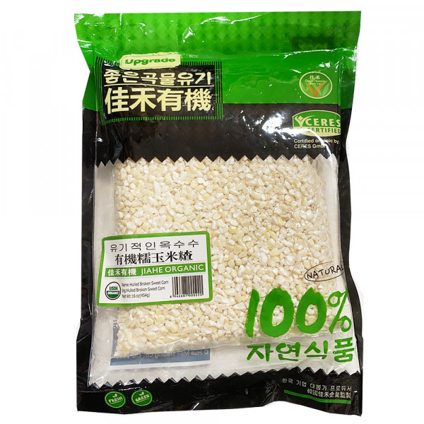 JiaHe Organic hulled broken sweet corn / 佳禾有机玉米渣- 454g