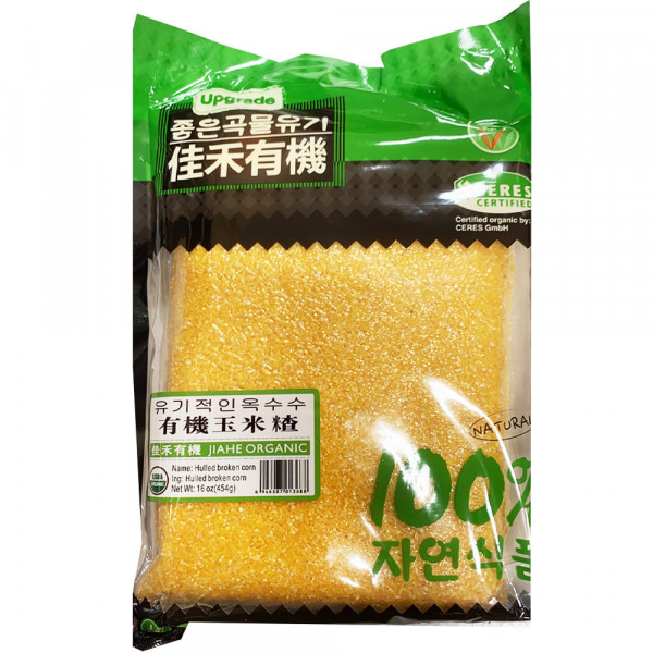 JiaHe Organic hulled broken sweet corn / 佳禾有机玉米渣- 454g