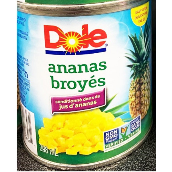 Dole Crushed Pineapple / 菠萝丁罐头 - 398ml