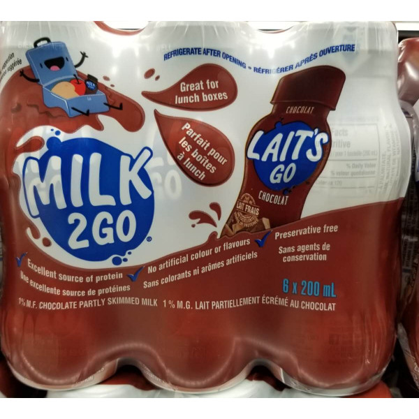 Milk 2Go （Chocolate） / Milk 2Go 巧克力奶 - 200mL x 6
