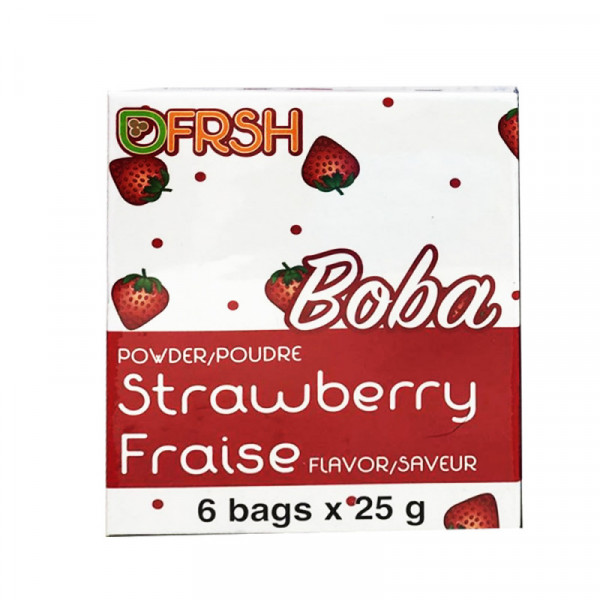 Frsh Boba Powder-Strawberry Flavor  / Frsh 草莓味Boba粉 - 6*25g