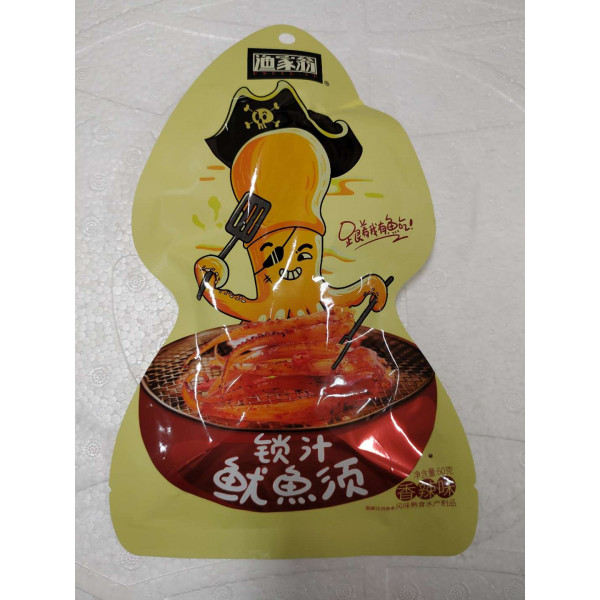 YuJiaWeng Squid（Spicy） / 渔家翁锁汁鱿鱼须 （香辣味）- 60g