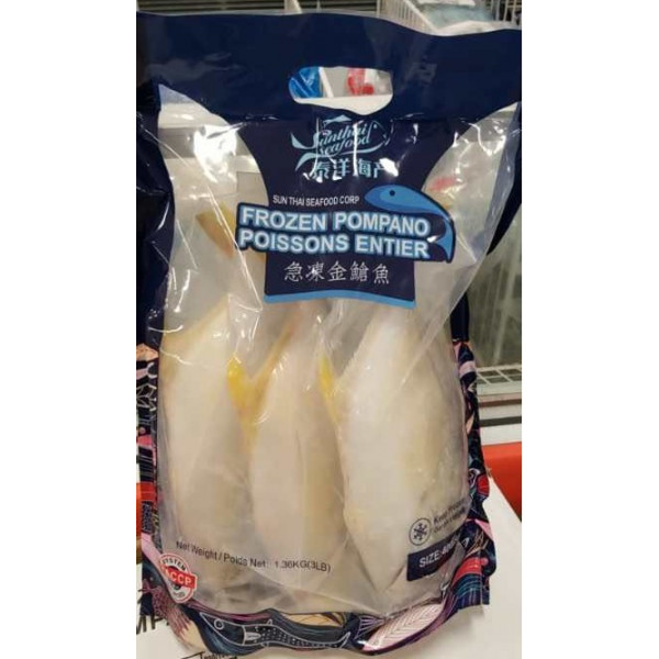 Frozen pompano / 冷冻金鲳鱼 1.36KG
