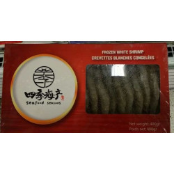 Frozen White Shrimps / 四季海产有头白虾 - 400g