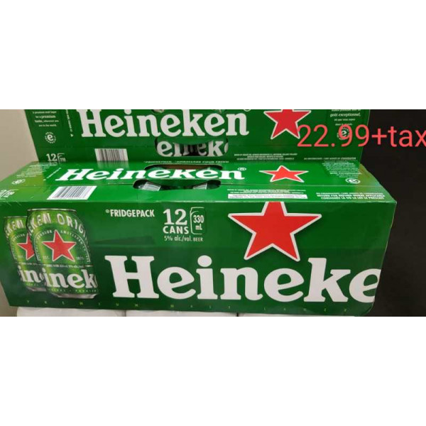 Heineke 5% Alcohol Beer / 啤酒 - 330mlx12 18 years old+