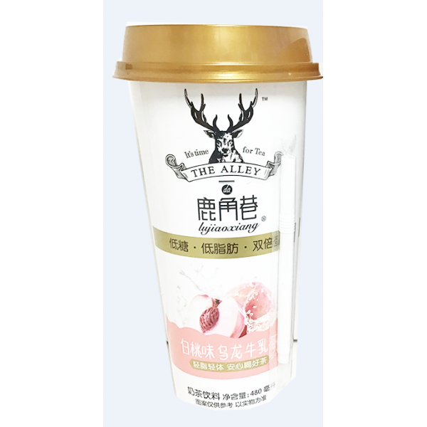 Tea Alley - Milk Tea ( Peach Oolong) / 鹿角巷奶茶 -  白桃乌龙牛乳茶