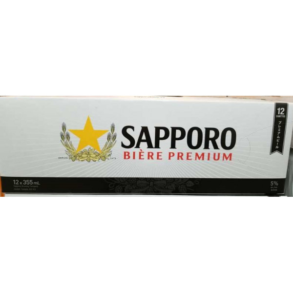 SAPPORO 5% Alcohol Beer / 啤酒 - 355mlx12 18 years old+