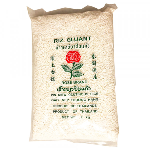 Rose Brand Pin Kiew Glutinous Rice / 玫瑰牌顶上白糯米- 2kg