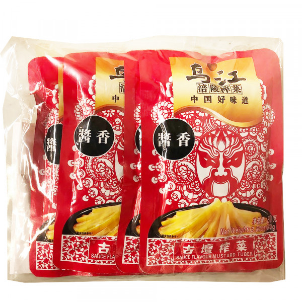 WuJiang Mustard Tuber (Sauce Flavour) / 乌江榨菜4包 (酱香) - 4*80g