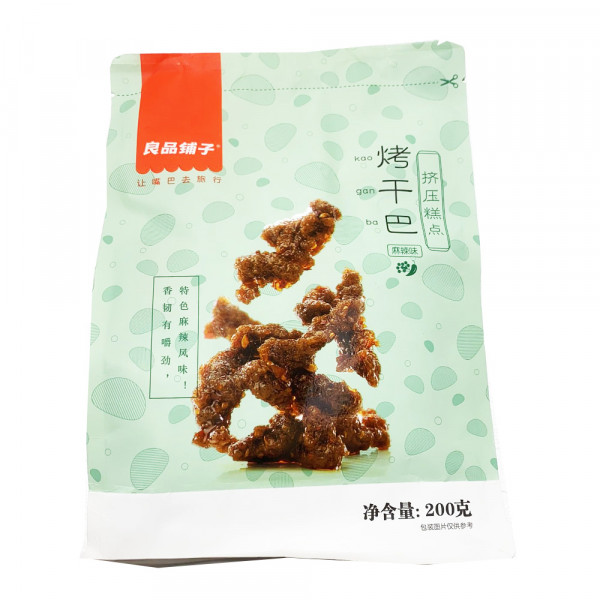 LiangPin PuZi KaoGanBa (spicy flavor) / 良品铺子烤干巴（麻辣味) - 200g