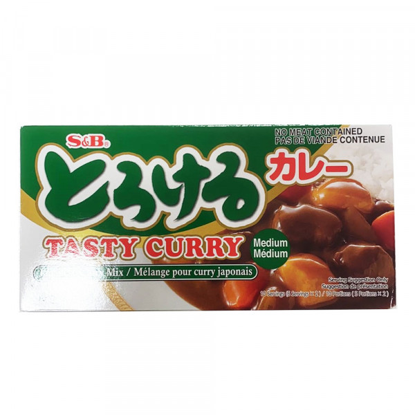 S&B Tasty Curry Mideum  / S&B  咖喱 - 200g
