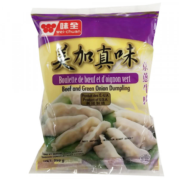 WeiChuan Beef and Green Oninon Dumplings / 味全京葱牛肉水饺 - 595g