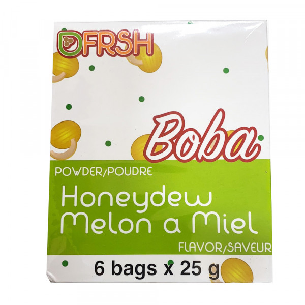 Frsh Boba Powder-Honeydew Flavor  / Frsh 蜜瓜味Boba粉 - 6*25g
