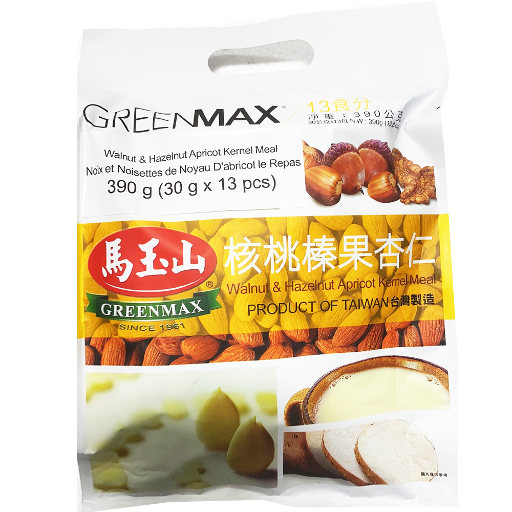 GreenMax Walnut&Hazelnut Apricot Kernel Meal / 马玉山核桃榛果杏仁 13*30 g