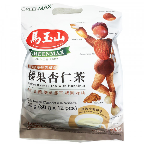 GreenMax Apricot Kernel Tea with Hazelnut / 马玉山榛果杏仁茶 - 12*30 g