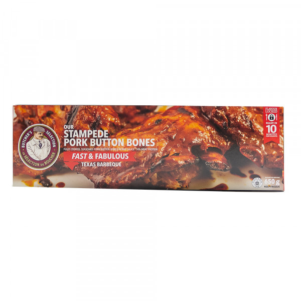 Fully Cooked Seasoned Pork Button Bones in BBQ Sauce /烤猪排 - 650 g