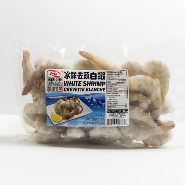 White Shrimps / 华洋去头白虾 26/30 - 500 g