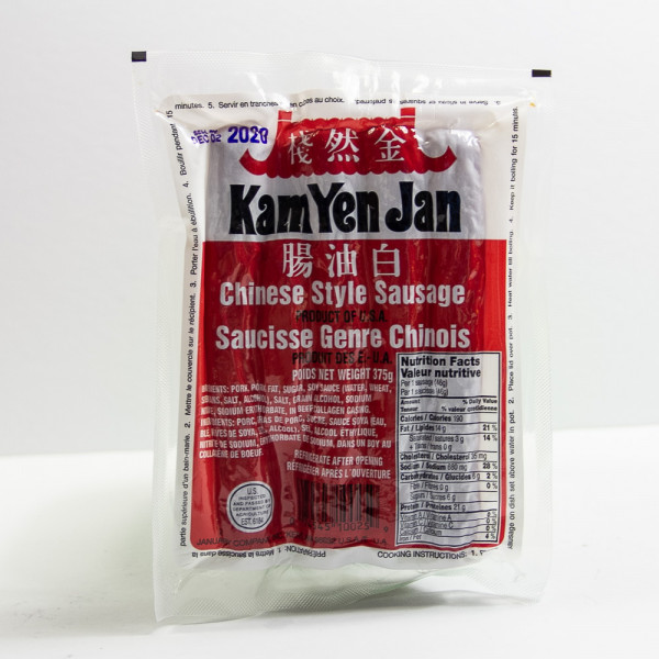KamYenJan Chinese Style Sausage / 金然栈白油肠  - 375 g