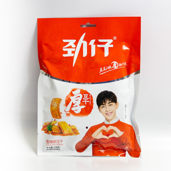 Jinzai Dried tofu chili flavor /劲仔香辣厚豆干 108g