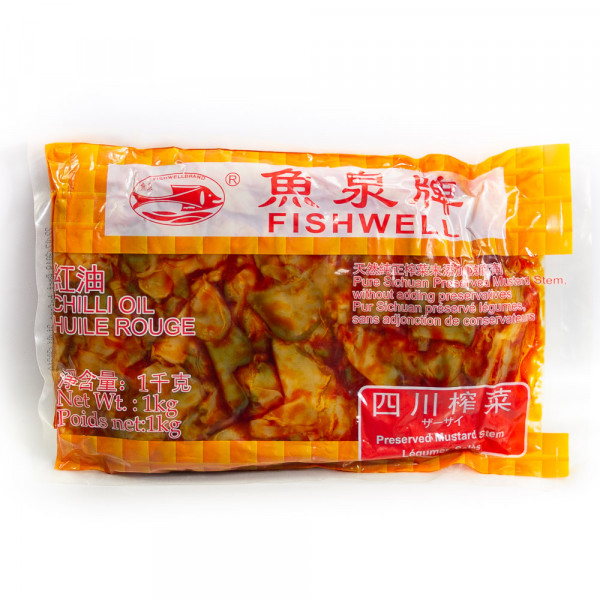 FishWell Pure Sichuan Preserved Mustard Stem / 鱼泉牌四川榨菜片 1kg