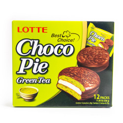 LOTTE Choco-pie Green Tea /巧克力派--绿茶味 336g